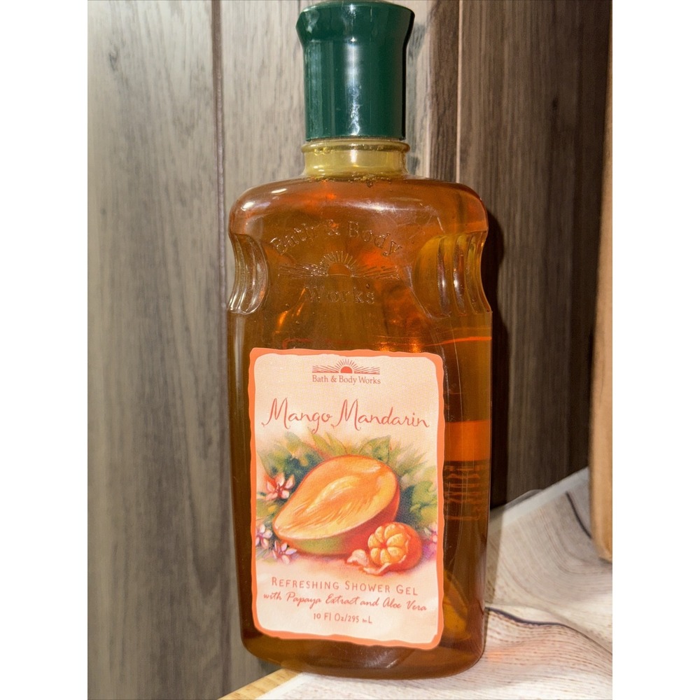 Bath & Body Works Mango Mandarin Shower Gel 10 oz New -  RARE - Old Stock OG